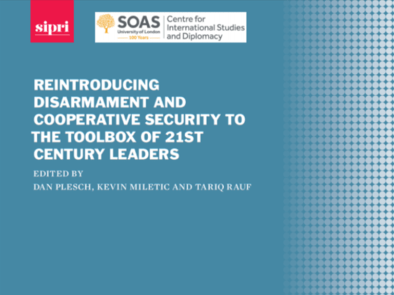 NEW SCRAP Publication on Disarmament and Cooperative Security out!